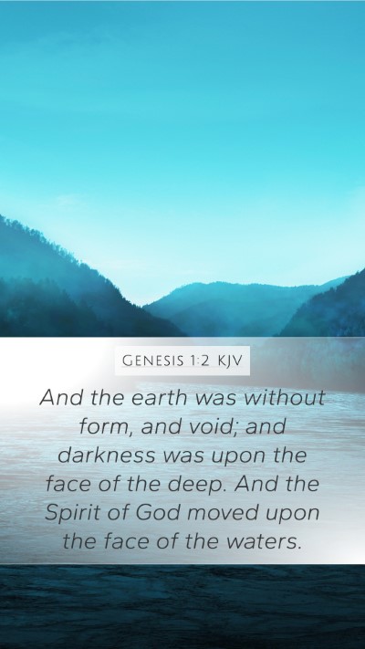 Genesis 1:2 KJV Bible Verse Image