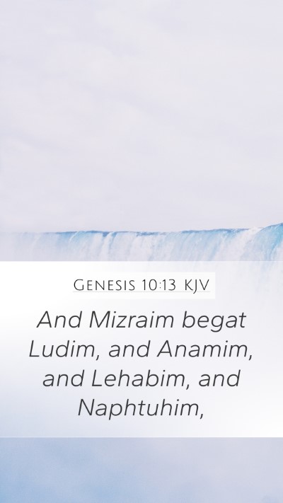 Genesis 10:13 KJV Bible Verse Image