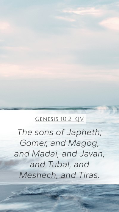 Genesis 10:2 KJV Bible Verse Image