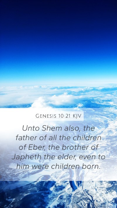 Genesis 10:21 KJV Bible Verse Image