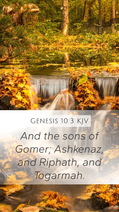 Genesis 10:3 KJV Bible Verse Image