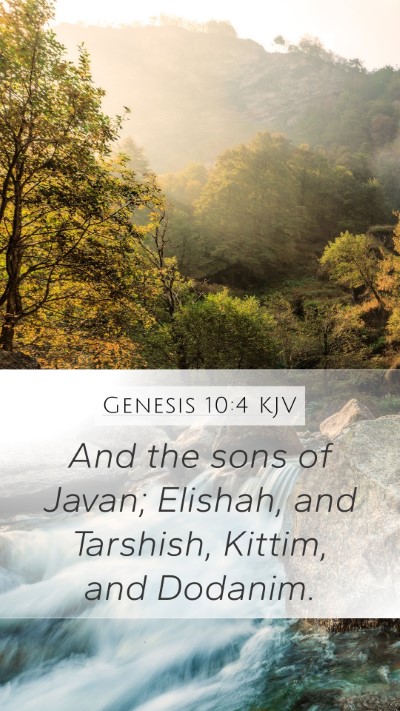 Genesis 10:4 KJV Bible Verse Image