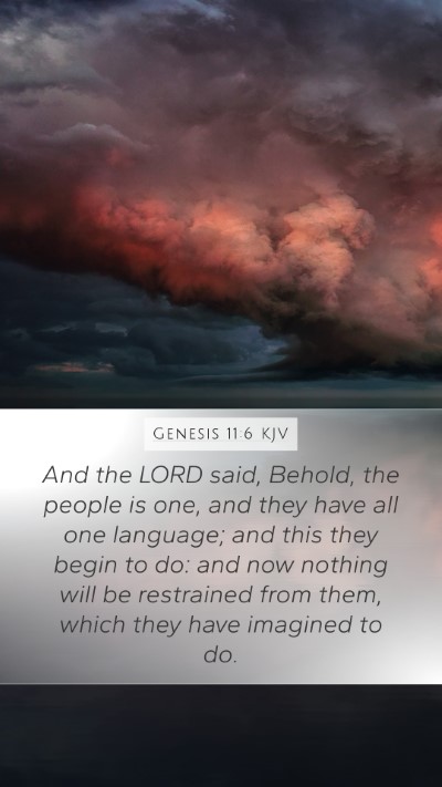 Genesis 11:6 KJV Bible Verse Image