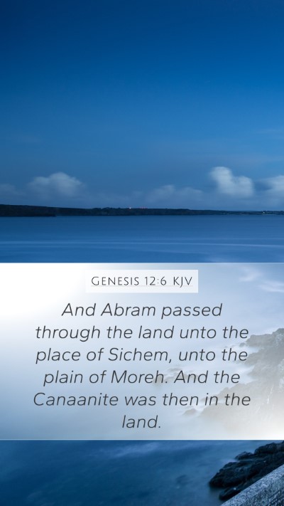 Genesis 12:6 KJV Bible Verse Image