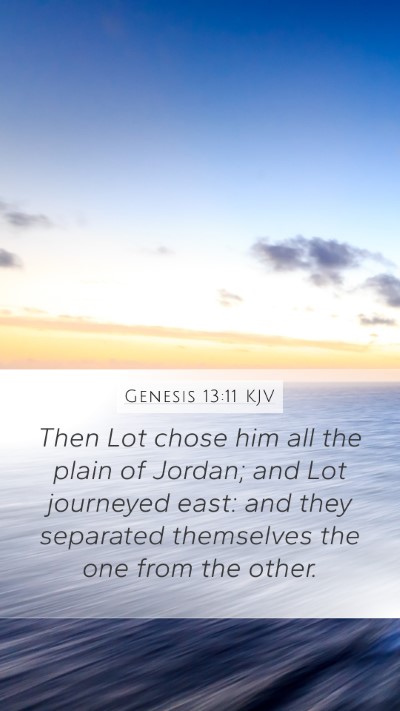 Genesis 13:11 KJV Bible Verse Image