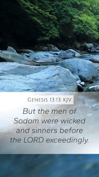 Genesis 13:13 KJV Bible Verse Image