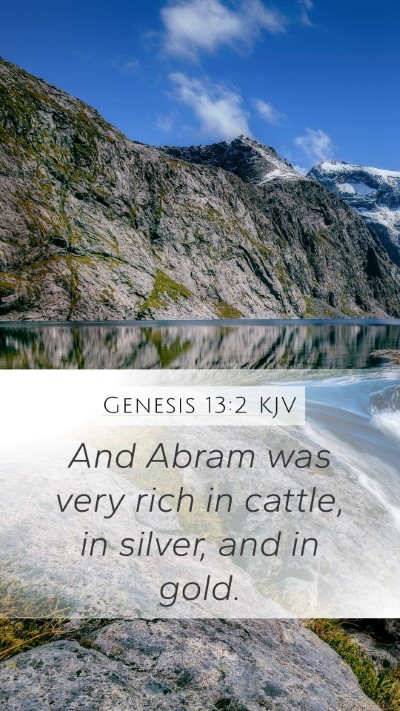 Genesis 13:2 KJV Bible Verse Image