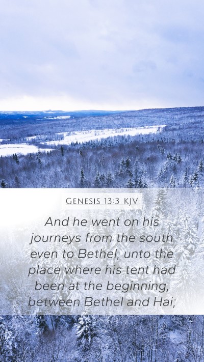 Genesis 13:3 KJV Bible Verse Image
