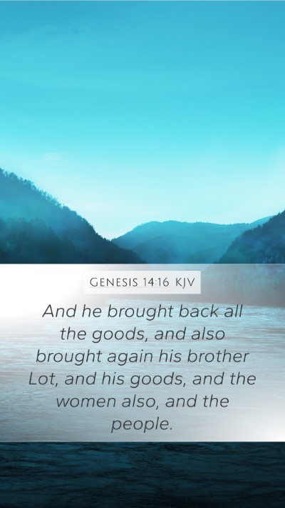 Genesis 14:16 KJV Bible Verse Image
