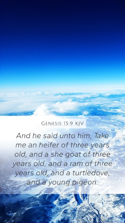 Genesis 15:9 KJV Bible Verse Image