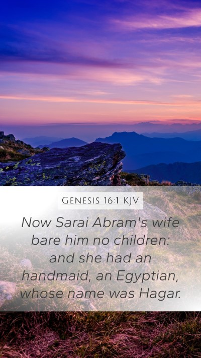 Genesis 16:1 KJV Bible Verse Image