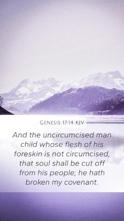 Genesis 17:14 KJV Bible Verse Image