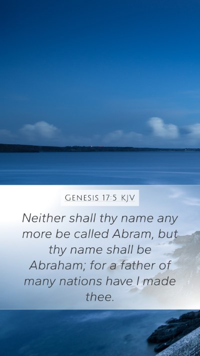 Genesis 17:5 KJV Bible Verse Image