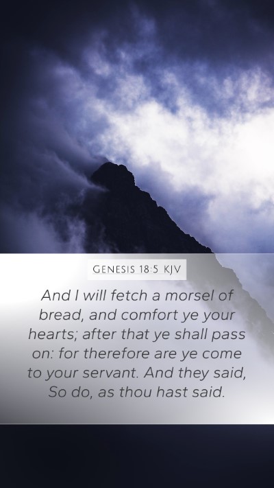 Genesis 18:5 KJV Bible Verse Image