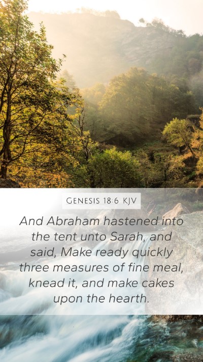 Genesis 18:6 KJV Bible Verse Image
