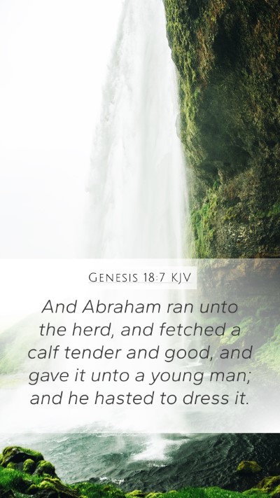Genesis 18:7 KJV Bible Verse Image