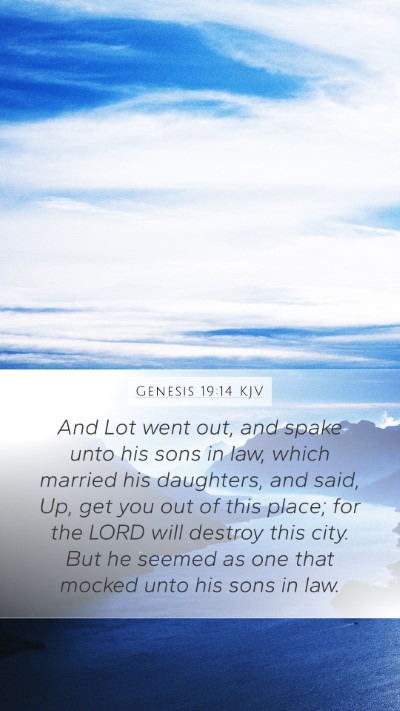 Genesis 19:14 KJV Bible Verse Image