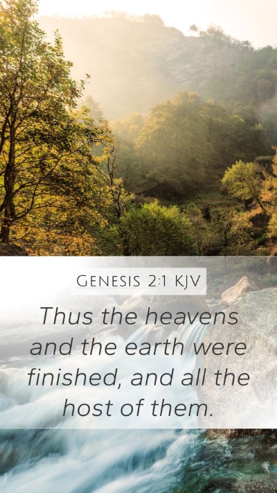 Genesis 2:1 KJV Bible Verse Image