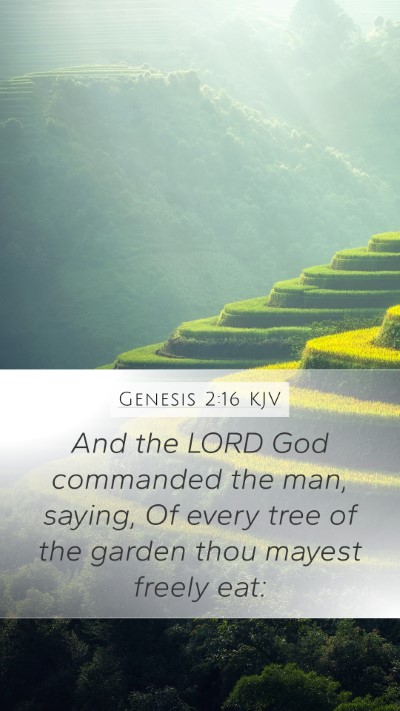 Genesis 2:16 KJV Bible Verse Image