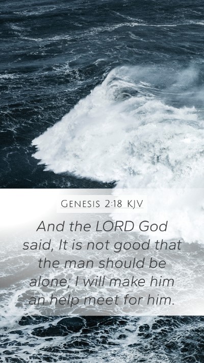 Genesis 2:18 KJV Bible Verse Image