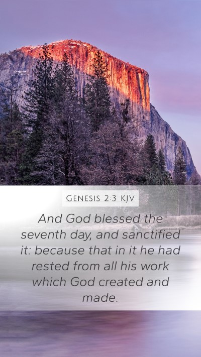 Genesis 2:3 KJV Bible Verse Image