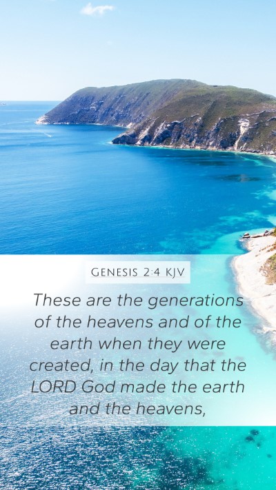 Genesis 2:4 KJV Bible Verse Image
