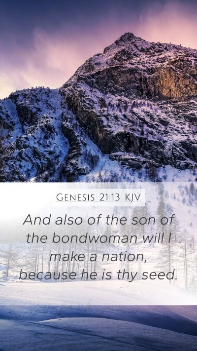 Genesis 21:13 KJV Bible Verse Image