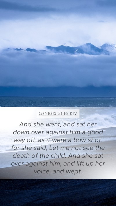 Genesis 21:16 KJV Bible Verse Image