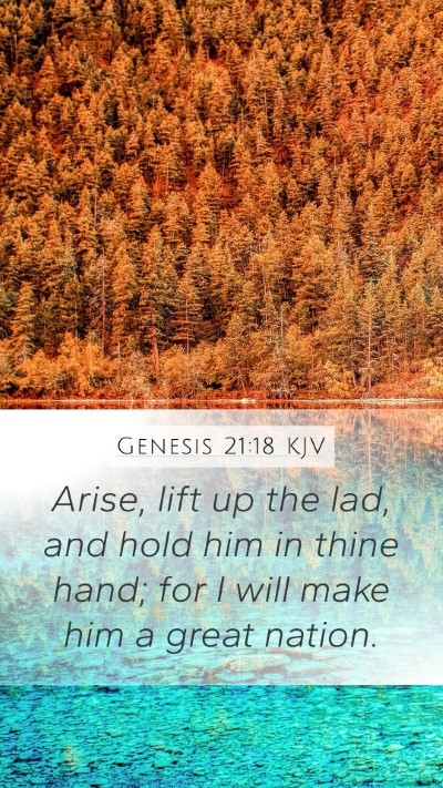 Genesis 21:18 KJV Bible Verse Image