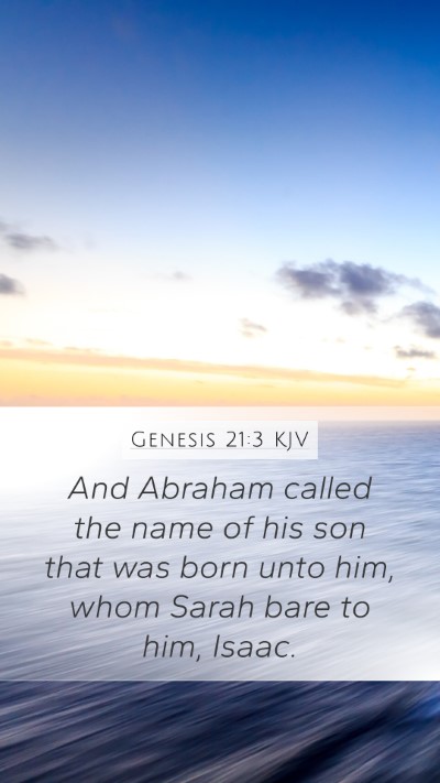 Genesis 21:3 KJV Bible Verse Image