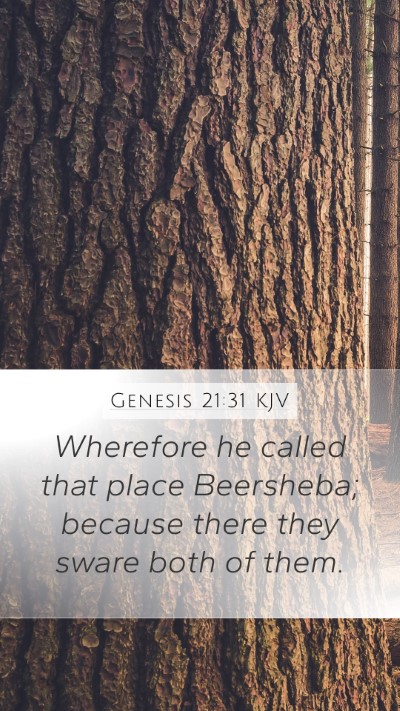 Genesis 21:31 KJV Bible Verse Image