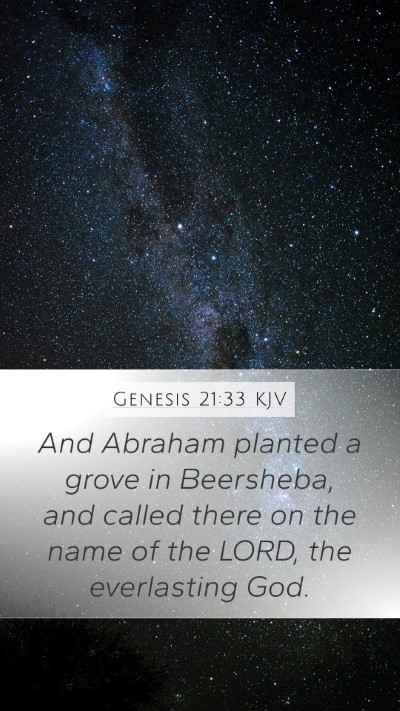 Genesis 21:33 KJV Bible Verse Image