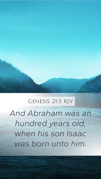 Genesis 21:5 KJV Bible Verse Image