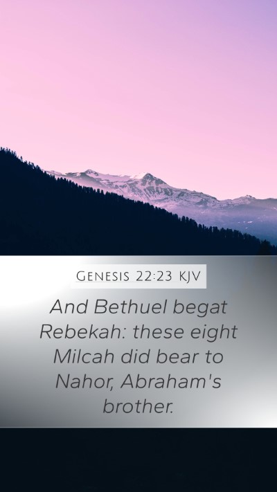 Genesis 22:23 KJV Bible Verse Image