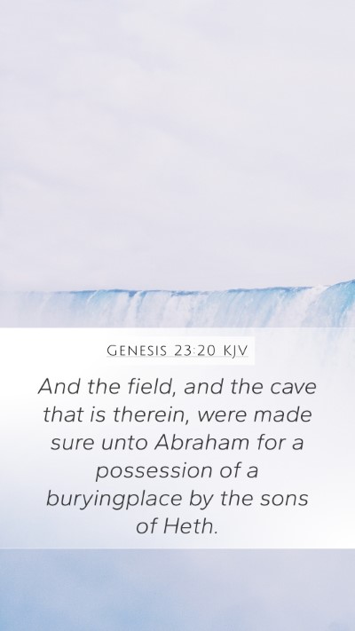 Genesis 23:20 KJV Bible Verse Image