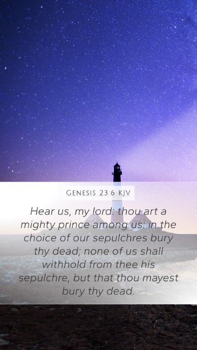 Genesis 23:6 KJV Bible Verse Image