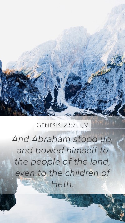 Genesis 23:7 KJV Bible Verse Image