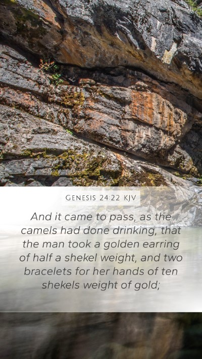 Genesis 24:22 KJV Bible Verse Image