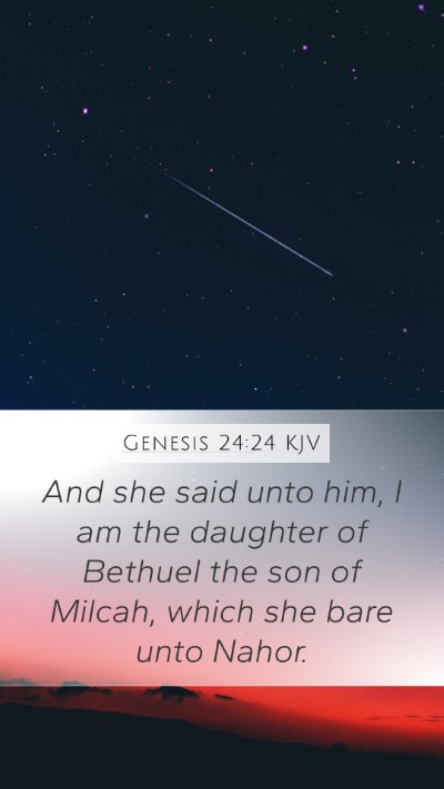 Genesis 24:24 KJV Bible Verse Image