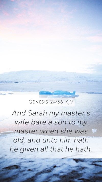 Genesis 24:36 KJV Bible Verse Image