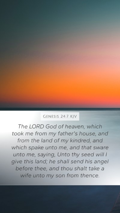 Genesis 24:7 KJV Bible Verse Image