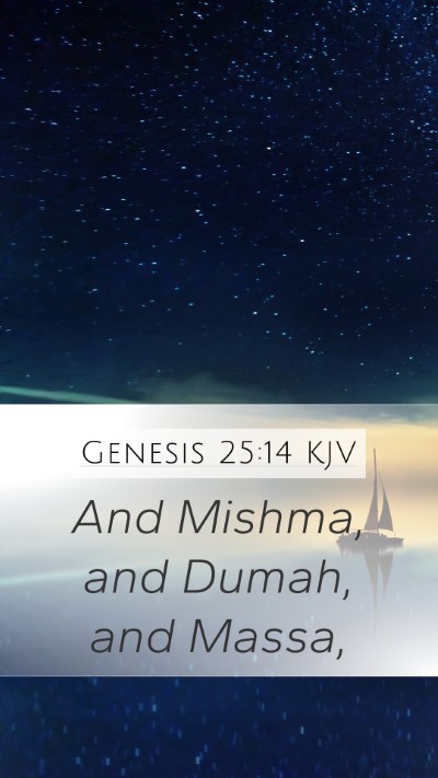 Genesis 25:14 KJV Bible Verse Image