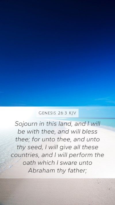 Genesis 26:3 KJV Bible Verse Image