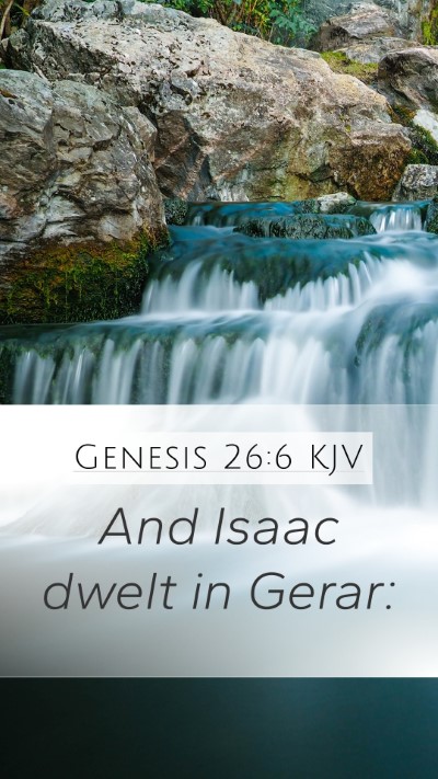 Genesis 26:6 KJV Bible Verse Image