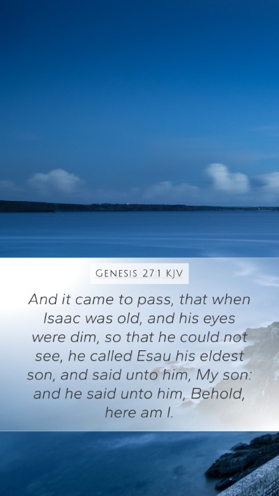Genesis 27:1 KJV Bible Verse Image