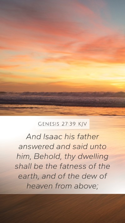 Genesis 27:39 KJV Bible Verse Image