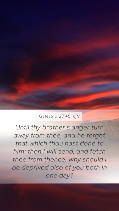 Genesis 27:45 KJV Bible Verse Image