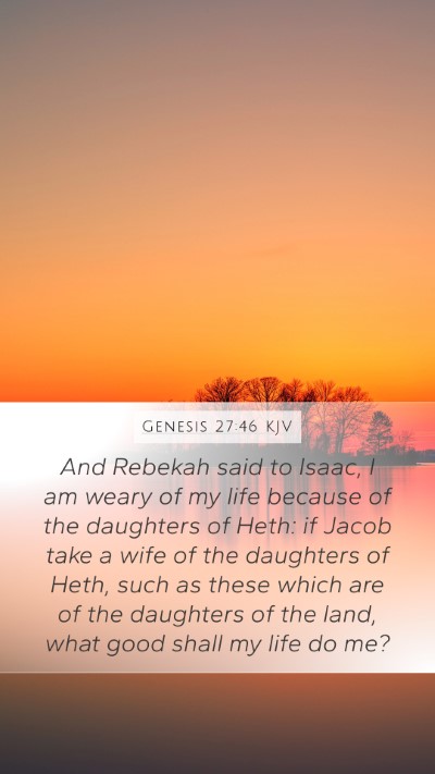 Genesis 27:46 KJV Bible Verse Image