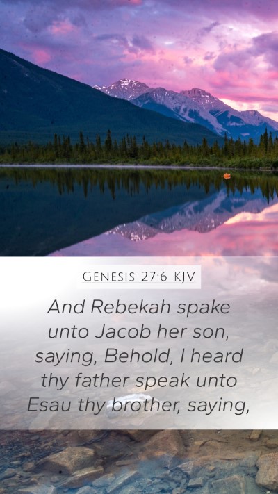 Genesis 27:6 KJV Bible Verse Image