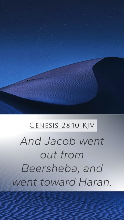 Genesis 28:10 KJV Bible Verse Image